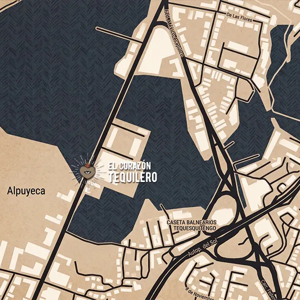 Mapa de Corazón Tequilero Alpuyeca